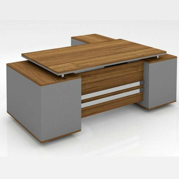 Bàn giám đốc chữ L màu vân gỗ BGĐ02