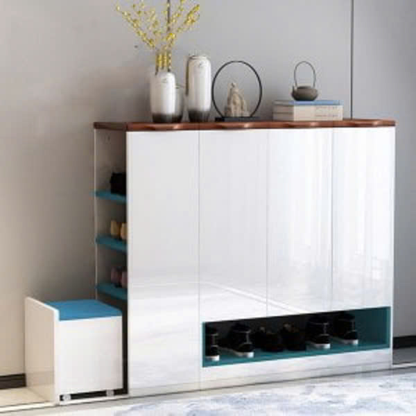 Tủ kệ giày dép trắng hiện đại TG06