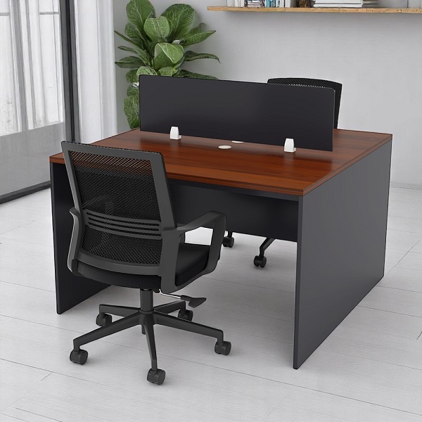 Bàn làm việc đôi kèm vách ngăn 1m2x1m2 hiện đại