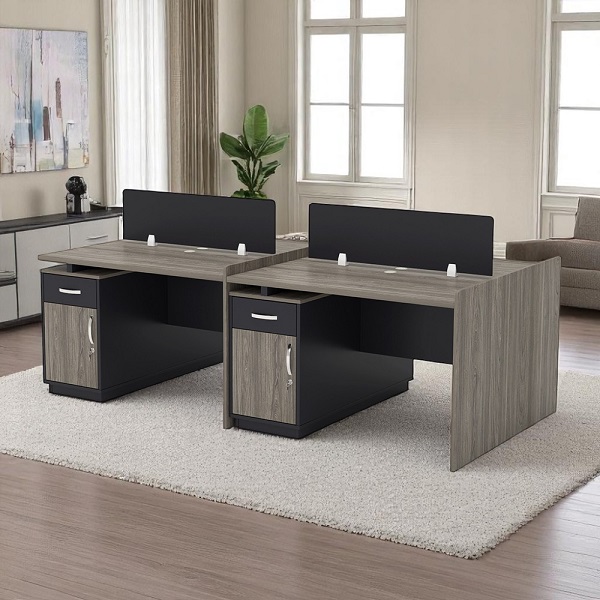 Bàn làm việc văn phòng cụm 4 chỗ hiện đại