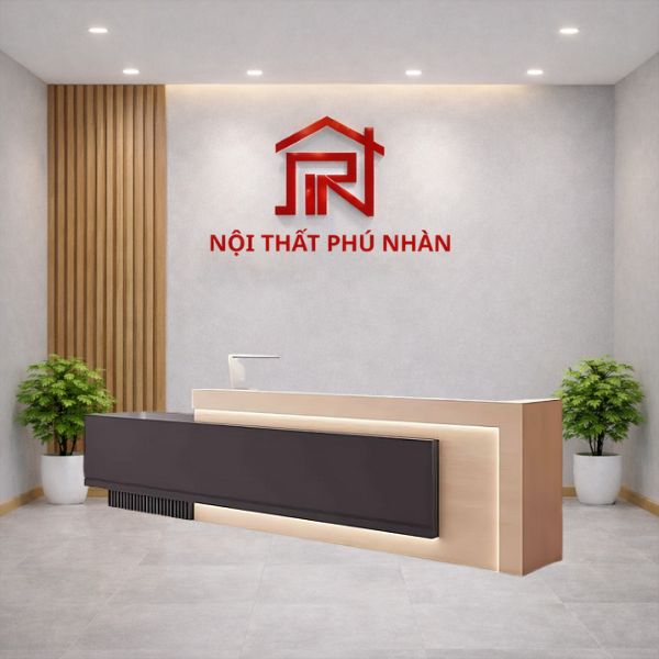 Bàn quầy dài tiếp tân khách sạn cao cấp