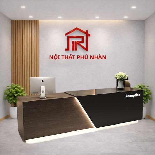 Bàn quầy lễ tân văn phòng sang trọng, hiện đại