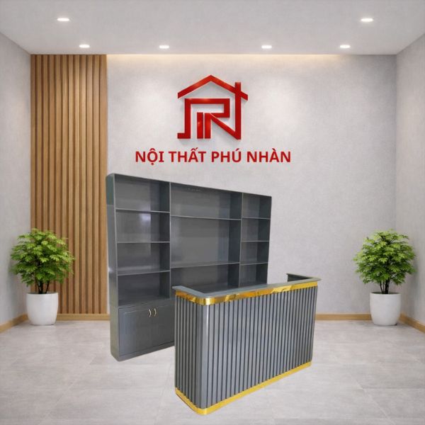 Combo quầy tủ trưng bày spa sang trọng