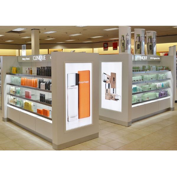 Kệ trưng bày mỹ phẩm gỗ MDF sang trọng