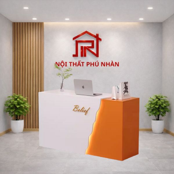 Quầy thu ngân thanh toán hiện đại có đèn led
