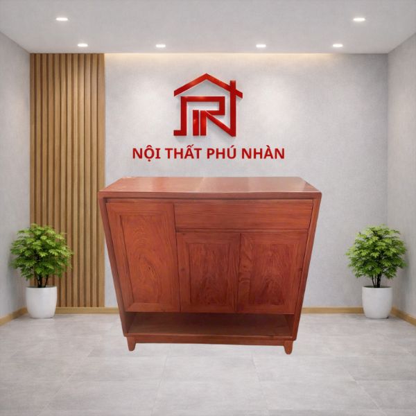 Tủ giày gỗ hương đá 3 cánh 1m cao cấp