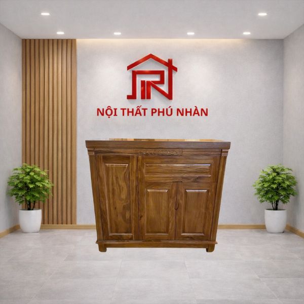 Tủ đựng giày dép gỗ hương xám 3 cánh 1m sang trọng
