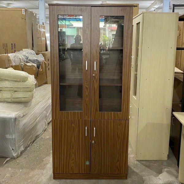 Tủ hồ sơ, tài liệu 2 cánh kính màu nâu cao cấp