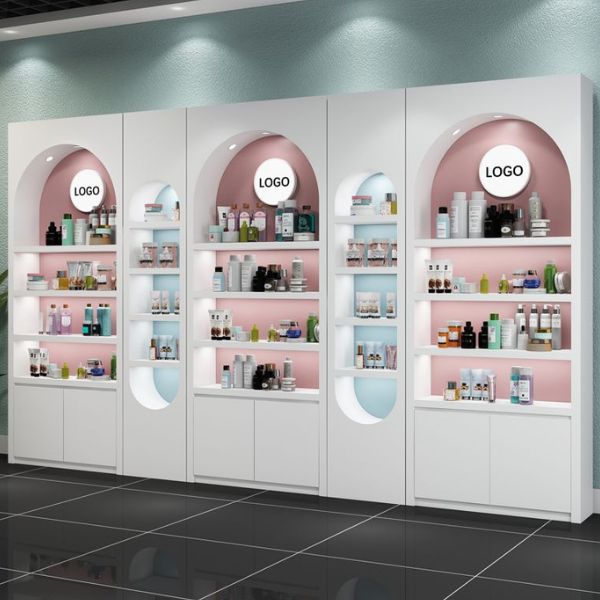 Tủ trưng bày mỹ phẩm spa cao cấp sang trọng