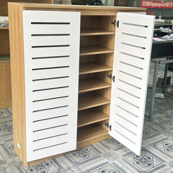Tủ kệ giày dép gỗ công nghiệp 2 cánh hiện đại - Ảnh 3