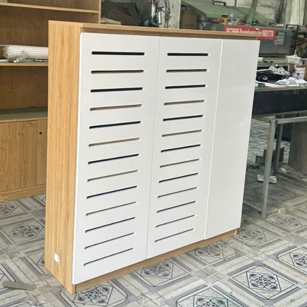 Tủ kệ giày dép gỗ công nghiệp 2 cánh hiện đại